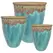 MCarr 6pc Large Rim Planter Pallet Volcanic Milky Blue