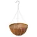 Grower Select 16" Hanging Basket White 20" 4 Strand Wire Hanger Flat Bottom Coco Liner ; 25/Cs 16in X 8in 3.43 GAL / 13 liters Liquid Volume Capacity