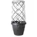 GROWER SELECT 13IN LATTICE ROUND W/12IN TRELLIS CAGE BLACK W/WHITE BRUSH 36/CS