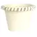 Gardener Select 7" Zinc Round Planter Cream 7"x7"x6"