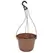 Grower Select 12.00 Twist Hanging Basket 2.32gal With 4-Strand Plastic Hanger Brown 50/CS
