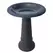 Algreen 20"x20"x20" Plastic/ Stone Composite Birdbath Blue