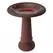 Algreen 20"x20"x20" Plastic/ Stone Composite Birdbath Red