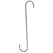 Panacea 8" Black Garden S Hook 2pk