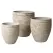 MCarr 3pc Tall Round Planter Set Terra White