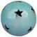 MCarr 12" Sphere W/Stars Milky Blue