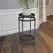Panacea 20" New Age Embossed Plant Stand Matte Black