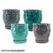 MCarr 8PC Hammered Pot W/Saucer Set Mix Colors