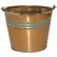 Robert Allen 6" Banded Planter w/ Handle Vintage Copper