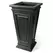 Algreen 27" Covington Square Taper Self Water Planter Black