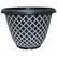 Southern Patio 13" Quilted Bell Planter Black & White