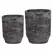 MCarr 2pc Tall Round Planter Set Dark Red