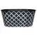Southern Patio 14" Quilted Oval Planter Black & White