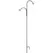 AGW 90"x24" Tall Offset Double Shepherd Hook Black