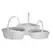 Gardener Select 3pc White Wood Oval Flower Basket Planter 8/CS
