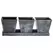 Gardener Select 3 Square Pots with Tray Antique Black 12"x4"x4.1" 24/CS