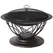 Gardener Select 30"x30"x21.65" Scroll Fire Pit Antique Bronze w/ Mesh Cover & Poker