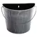 Gardener Select 10.2" Half Round Wall Bucket Antique Black 10.2"x5.1"x8.7" 12/CS