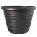 Grower Select 13.00 Stout Round Full Rings Copper Brush on Black 2.94gal 15/CS - 13.3in OD x 9.5in H x 8in BD