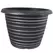 Grower Select 13.00 Stout Round Full Rings Silver Brush on Black 2.94gal 15/CS - 13.3in OD x 9.5in H x 8in BD