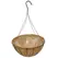 Grower Select 16" Hanging Basket Hunter Green 20" 4 Strand Wire Hanger Flat Bottom Coco Liner ; 16in X 8in 3.43 GAL / 13 liters Liquid Volume Capacity