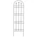 Panacea 72" Black Arch Trellis With Finials