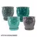 MCarr 16PC Hammered Pot W/Saucer Set Mix Colors