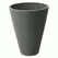 Algreen 11"x14" Round Ribbed Planter Charcoal