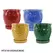 MCarr 16PC Hammered Pot W/Saucer Set Mix Colors