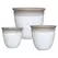 MCarr 3pc Flat Rim Planter Pallet Volcanic White