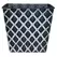 Southern Patio 7.5" Quilted Square Planter Black & White