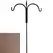 AGW 90"x24" Square Tall Double Shepherd Hook w/ Finial Bronze