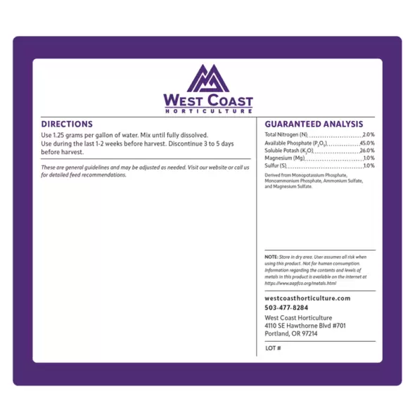 Water Soluble Bloom Booster 2-45-26 (Powder)