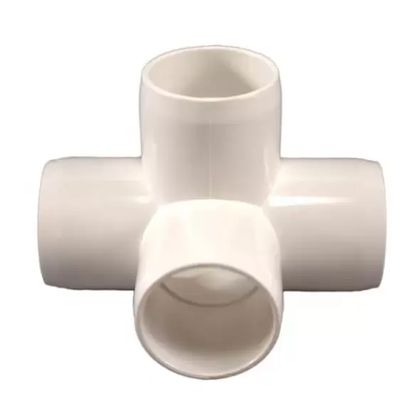 1″ 4-Way Side Outlet Tee