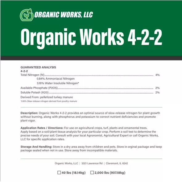 Organic Works 4-2-2 40lb Bag