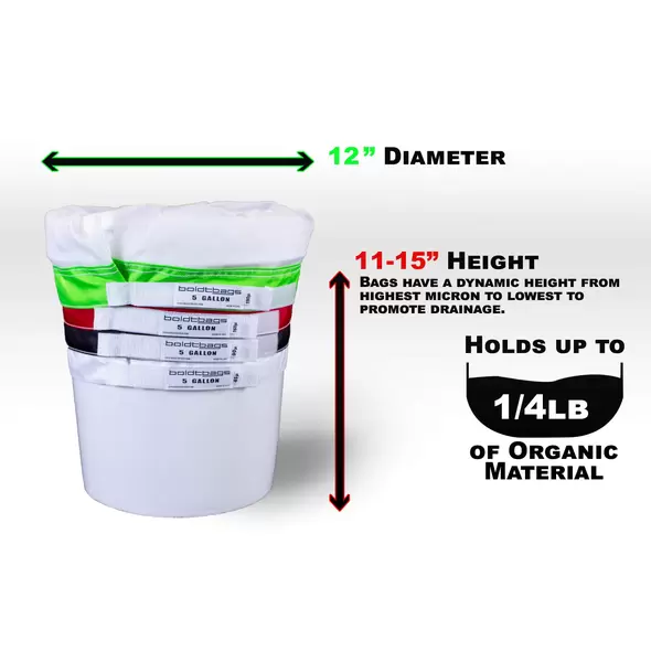 5 Gallon Full Mesh Stacker Lock-Top 4 Bag Kit