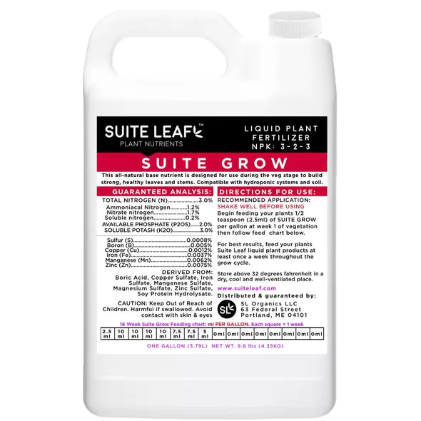 Suite Grow 3-2-3 Hydroponic Fertilizer