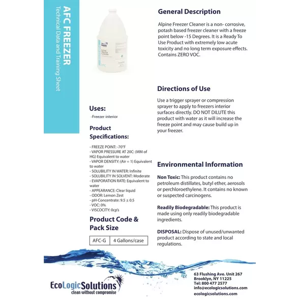 Alpine Freezer Cleaner