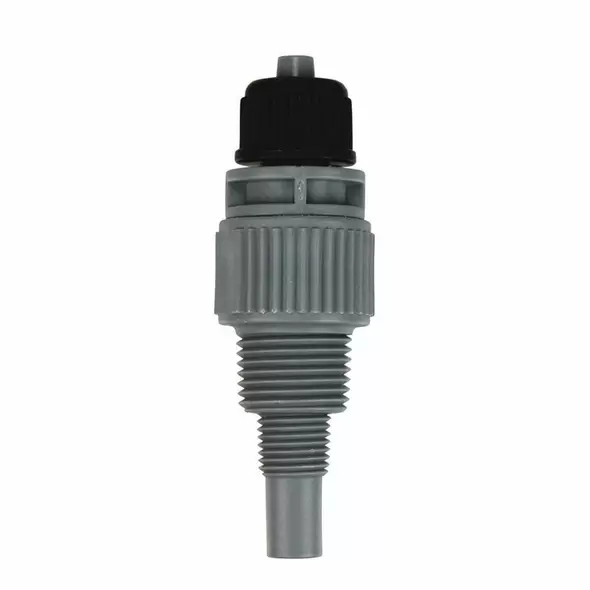 Blue-White Injection Fitting With Connection Nut