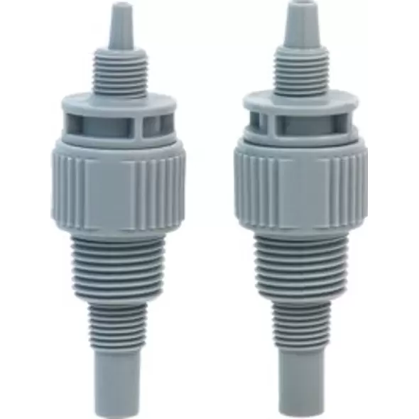 Blue-White Injection Fitting With Connection Nut