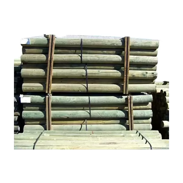 Wood Lodge Pole - 5'' By 9' Doweled - Pressure Treated - 105 PC/BDL