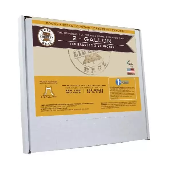 True Liberty 2 Gallon Bags 12 in x 20 in (100/pack)