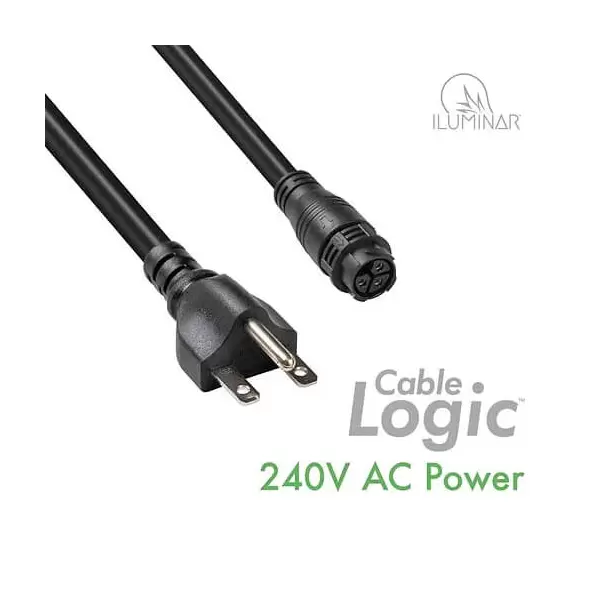 Cable Logic™ 240V AC Power 6-15P 10in/25cm