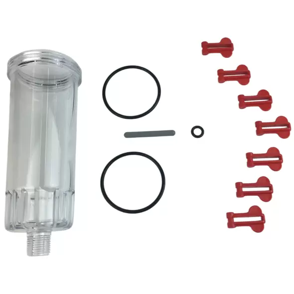 Parts Pak T2C-150 - 7 Red Tabs - 2 Bowl O-Rings - 1 Purge O-Ring - 1 Clear Bowl