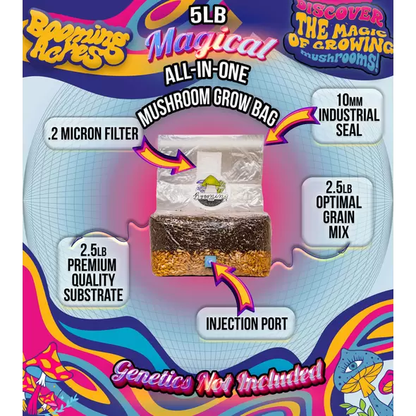 5lb BOOMING Mushroom Substrate - Booming Acres