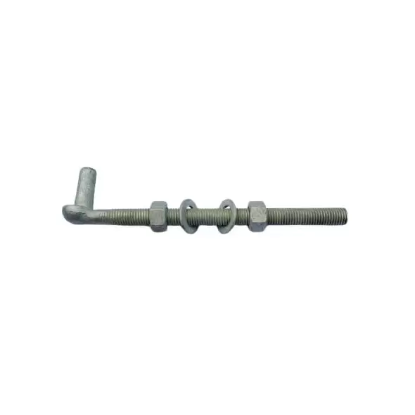 Hingle Bolt - 3/4" By 10"-Hot Dipped Galvanized W/2 Nuts And 2 Washers