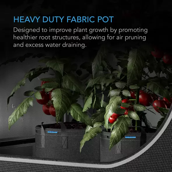 Heavy Duty Reusable Fabric Pots - 5 Gallon - 5-Pack