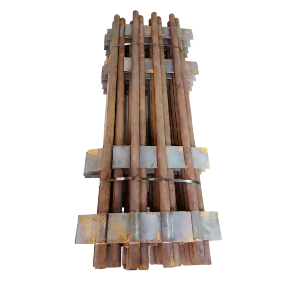 Round Steel End Post - 2-7/8'' By 8' With 1 Spade@ 30''
