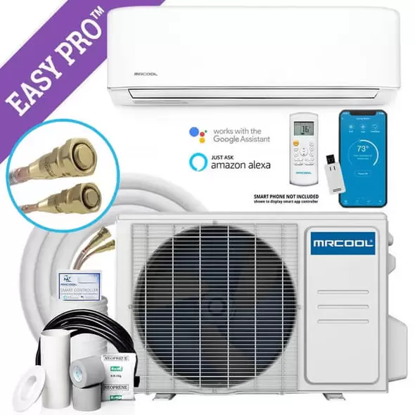 Mrcool DIY Easy Pro® 9K BTU Ductless Mini Split Heat Pump Complete System