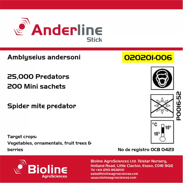 Anderline 25000 in Sachet on Stick with Bran-Vermiculite